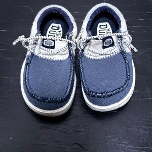 Hey Dude Kids Navy Moccasins